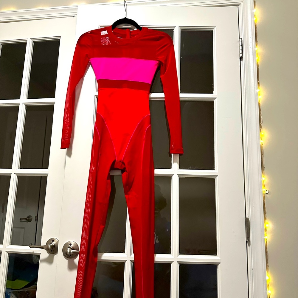 Ivy Park Red and Pink Bodysuit